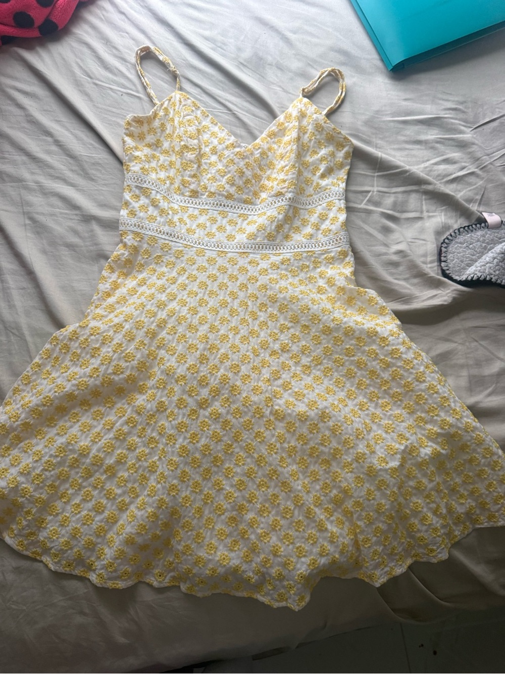 Yellow and White Floral Sun Dress